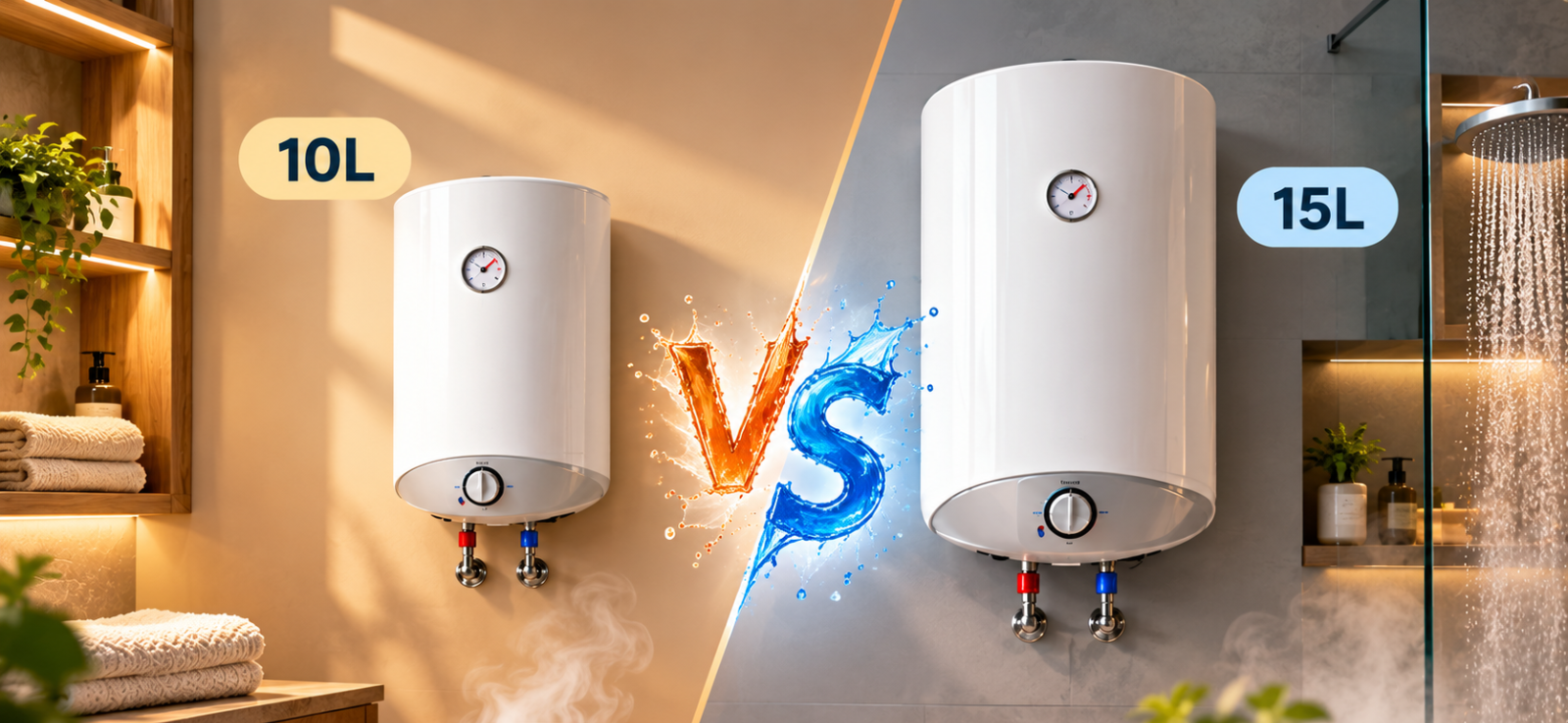 10 Litre vs 15 Litre Geyser: Which One Is Right for Your Home?