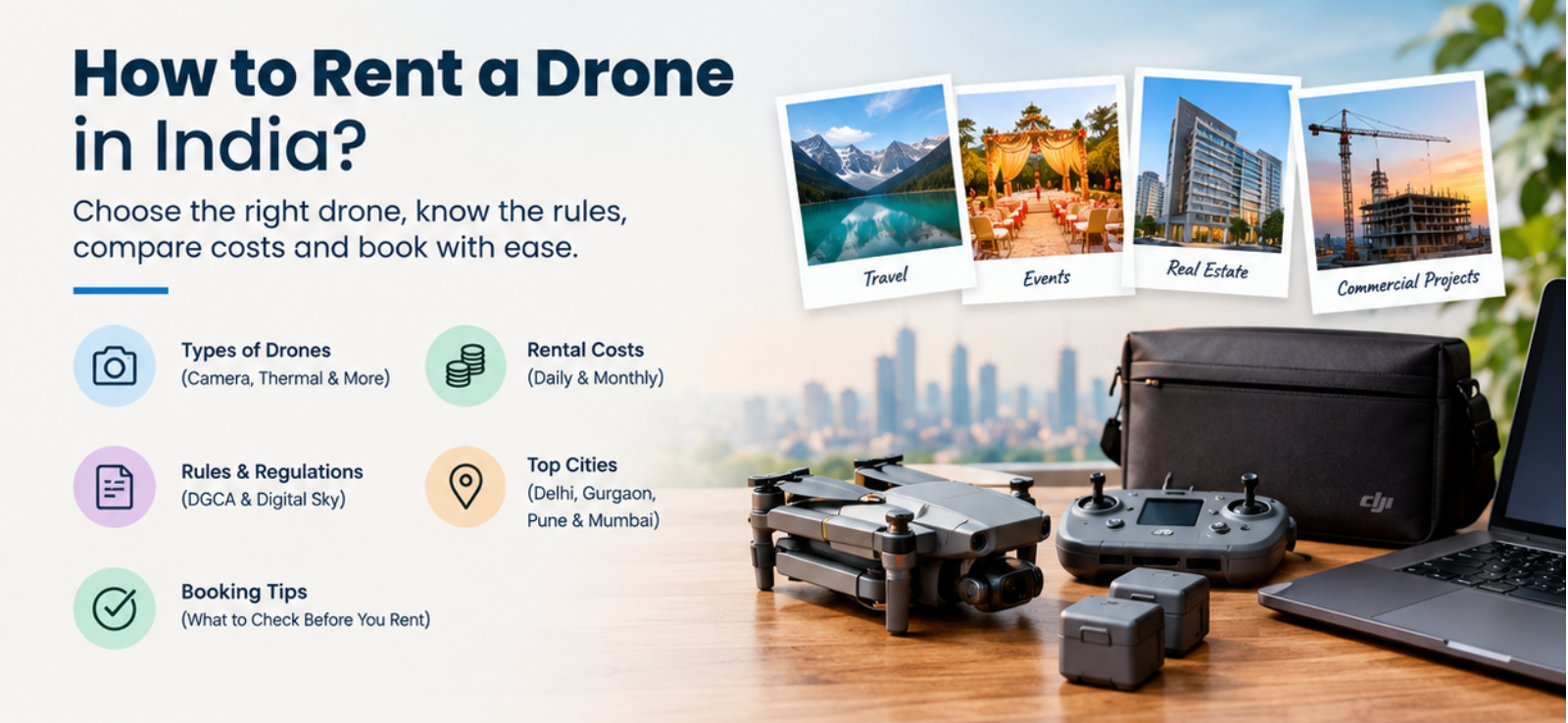 How to Rent a Drone in India: Costs, Rules and Booking Tips