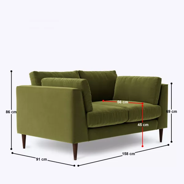 Zolce 2 Seater Sofa - 62"
