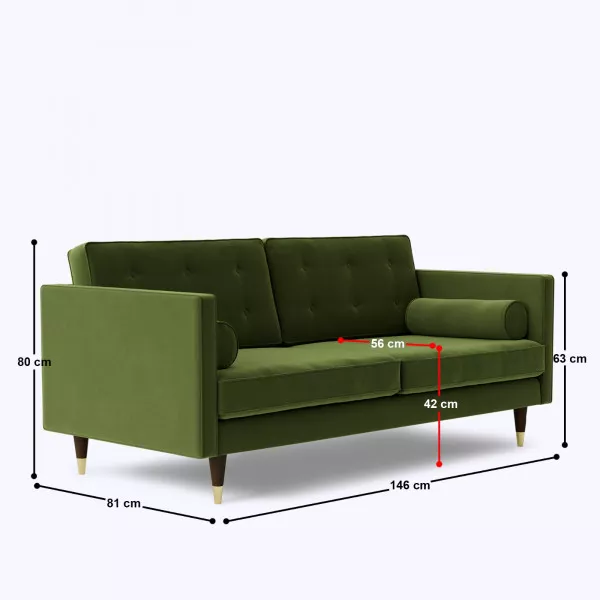 Zenotta 2 Seater Sofa - 57.5