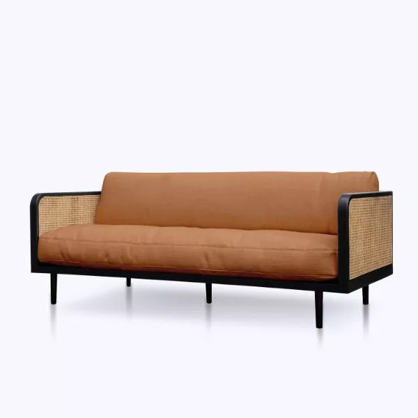 Angus Rattan 3 Seater Sofa - 75"