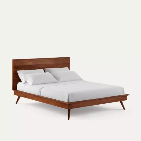 Pluton Solid Wood Scandinavian Style Bed