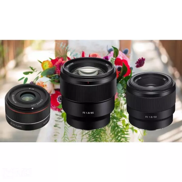 Sony Lens - 24-70, 24-105 G, 18mm Carl Zeiss 24.2.7, 50mm 1.8, 55mm 1.8Carl Zeiss, 85mm 1.8, 85mm 1.4 G- Master, 16-35 2.8G- Master, 70-200 2.8 G-Master.