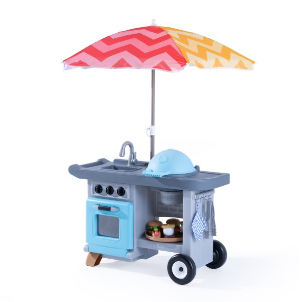 Grill and play patio kitchen set