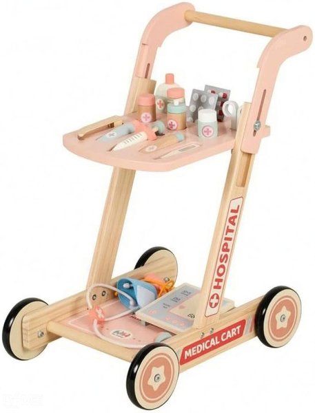Wooden doctor medical trolley on rent