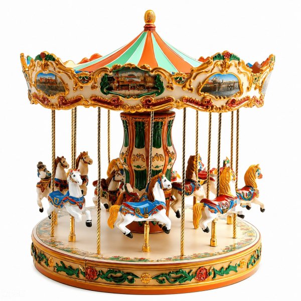 Multicolor horse merry go round on rent