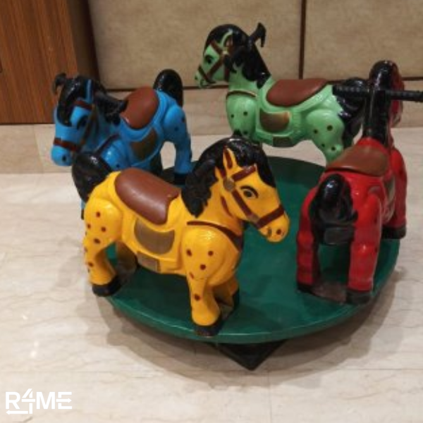 Multicolor horse merry go round
