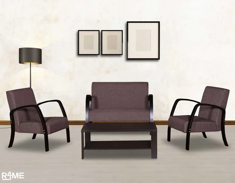 Amber Sofa Set (2+1+1,Brown )