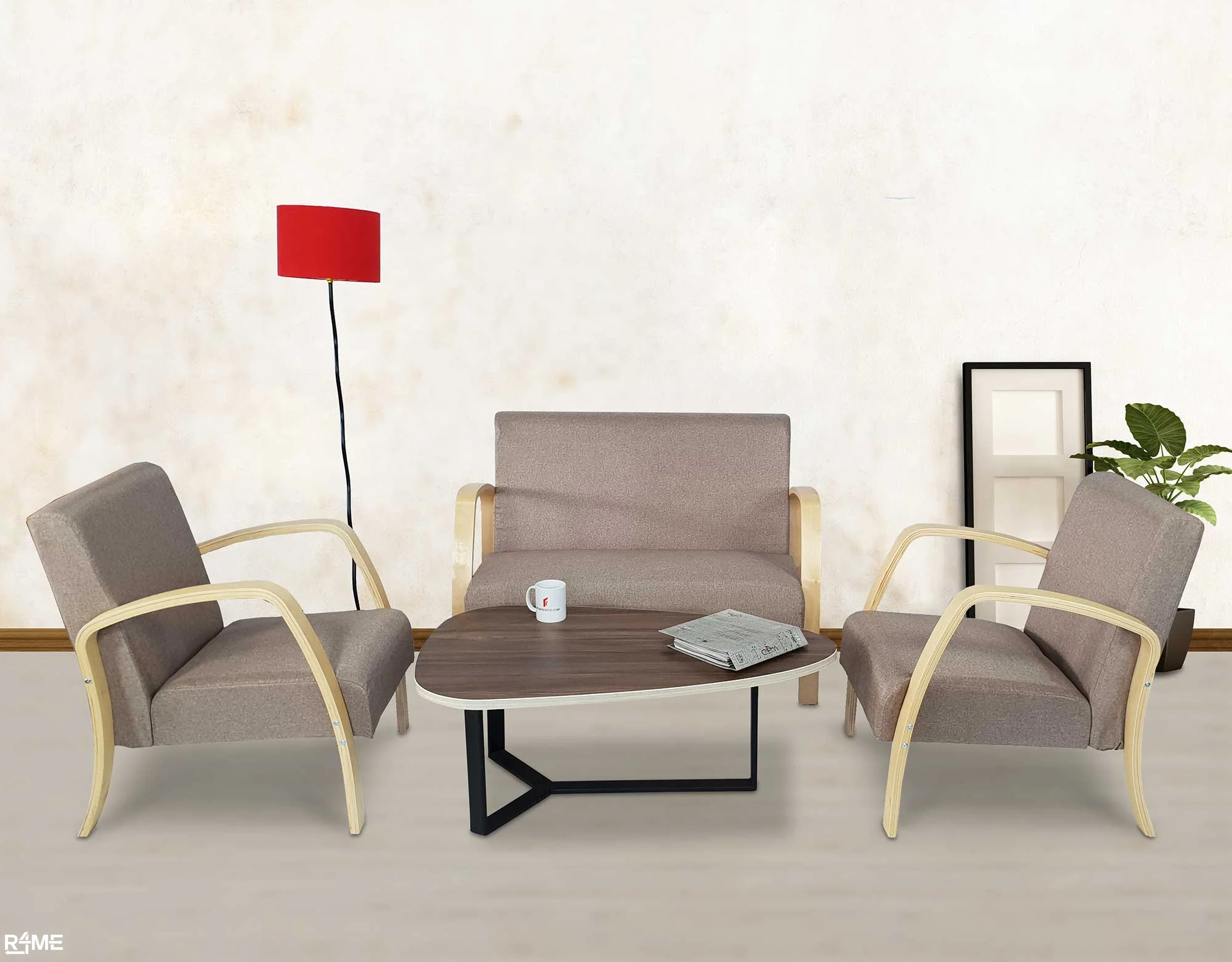 Amber 2+1+1 Sofa Set (Beige)