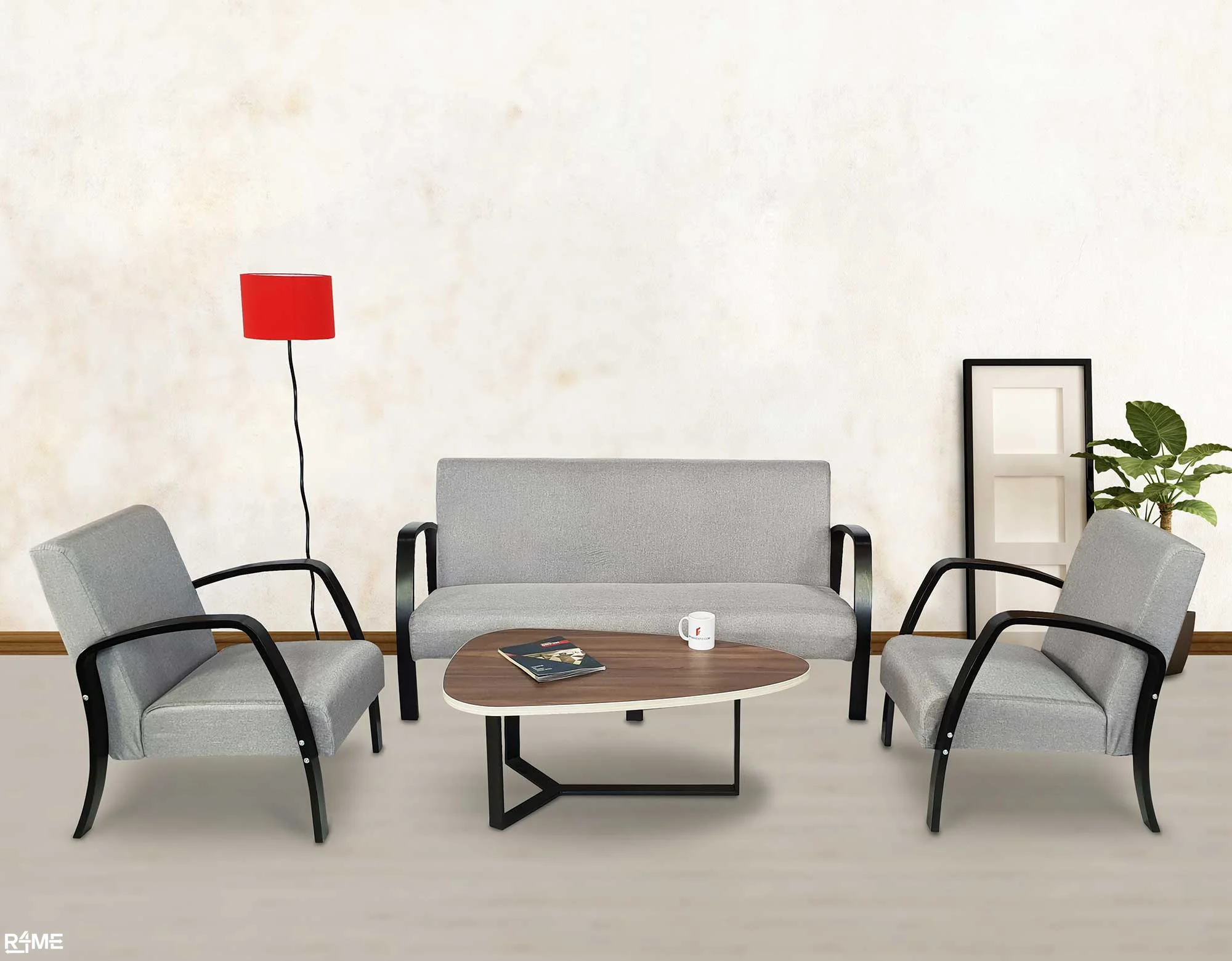 Amber sofa set (3+1+1, Grey)
