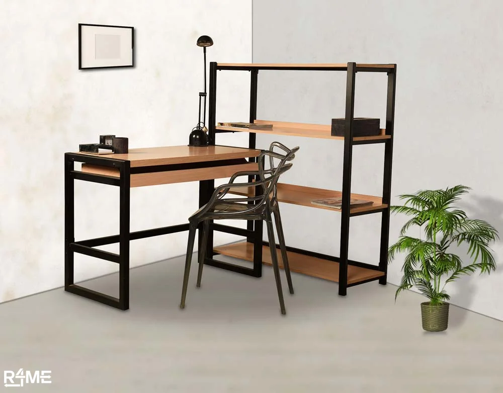 Fior Study Table With Shelf and Chair on rent