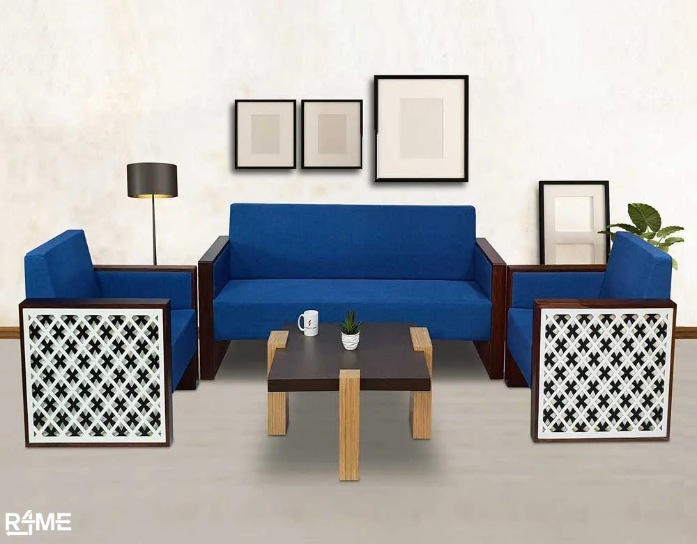 Stellar Sofa Set (3+1+1, Blue)