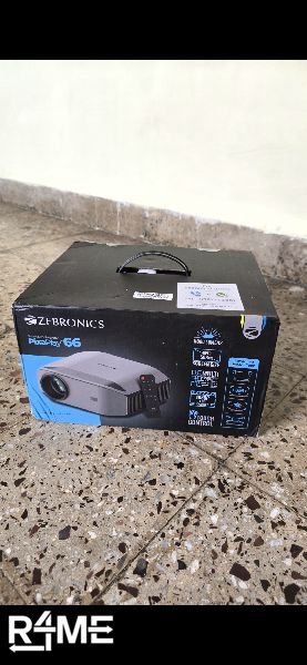ZEBRONICS Zeb PixaPlay 66 Android 12 projector, 11,000 lumens up to 200-inch screen on rent