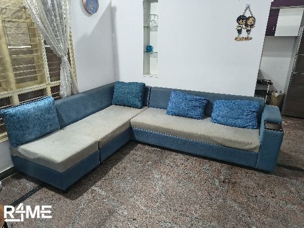 L shape sofa set for 6 seater on rent